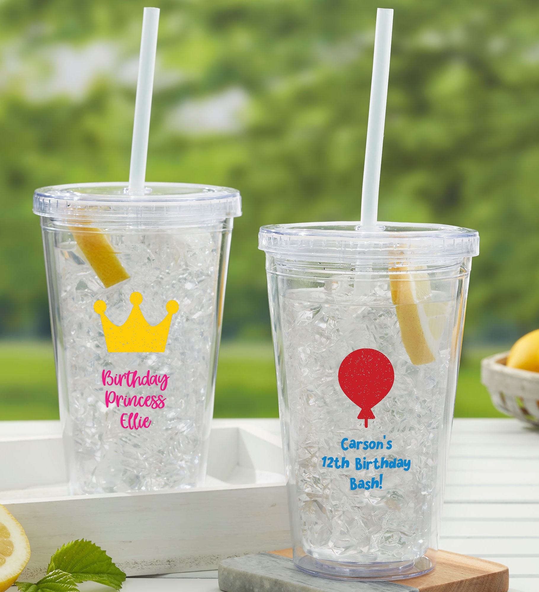 Choose Your Icon Personalized 17 oz. Birthday Acrylic Insulated Tumbler
